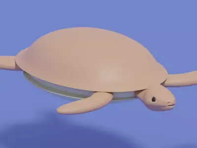 Cartoon Loggerhead Sea Turtle 3D model