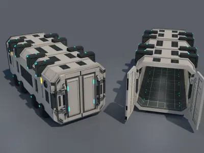 Sci Fi Container 3D model