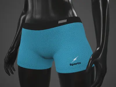 Female Sportswear gym clothing PBR 3 Low-poly 3D model