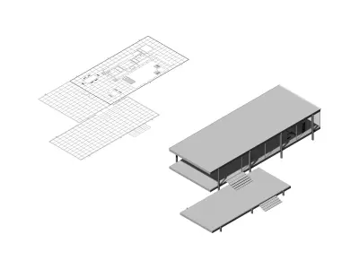 Farnsworth House - Mies van der Rohe 3D model