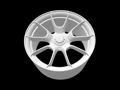 Porsche 911 OEM scalable and printable rims 3D print model