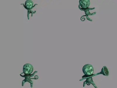 Stone Zhenmo Cave - Stone Monkey 3D model