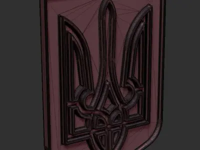 3D Emblem of Ukraine print 3D print model