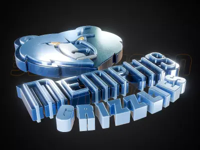 Memphis Grizzlies logo - Cinematic - 3D print 3D model
