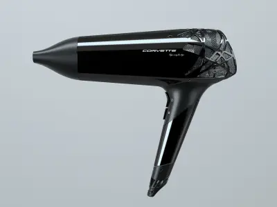 Corvette classic style hair dryer 3D model