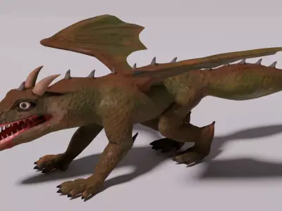 Komodo Dragon Low-poly 3D model