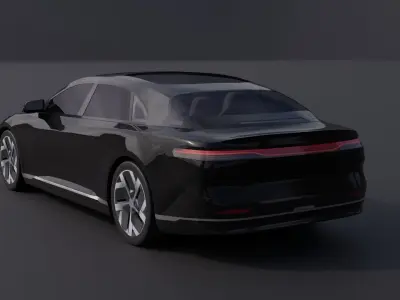 Generic Electric Sedan 6 Low-poly 3D model