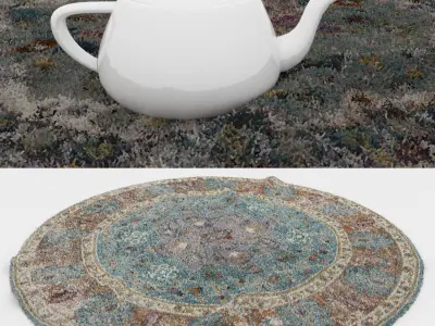 Round Rug Set 16 3D model