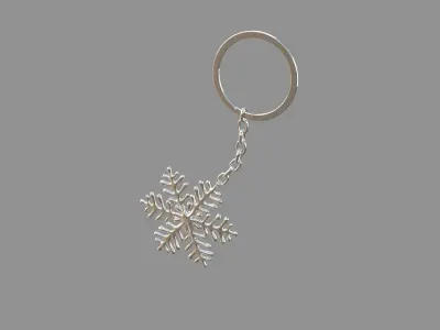 ice-star keychain Silver 3D model