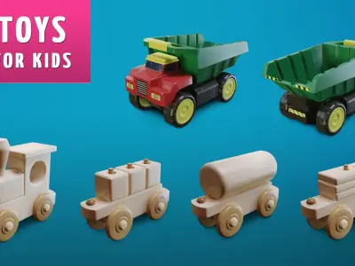 Toys for Kids Unreal Engine 4 Low-poly 3D model