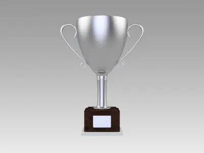 Silver trophy 3D model