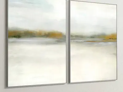 Plaster Two Photo Frame 119 Low-poly 3D model