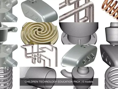 CHILDREN TECHNOLOGY EDUCATION PACK 3D Model Collection