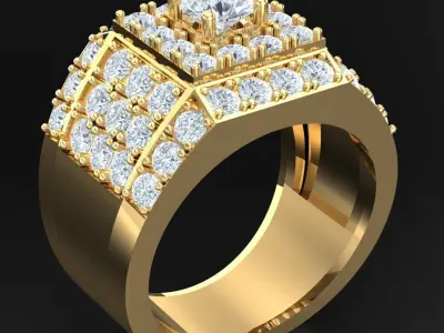 Luxury Men Rings Designs 4MR090 3D print model