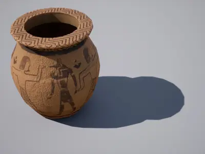 Egyptian Jar Low-poly 3D model