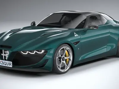 Alfa Romeo Giulia SWB Zagato 2023 3D model