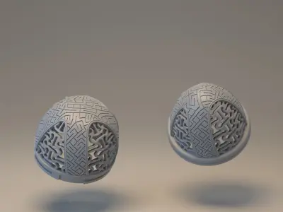 Easter egg with carved ornament - Nummer 05 3D print model