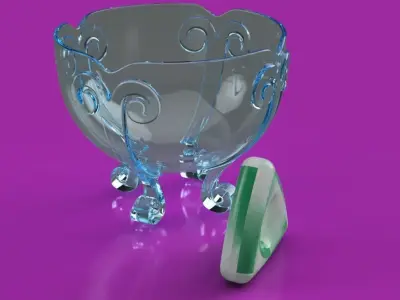 Coraline taffy bowl and seeing stone 3D print model