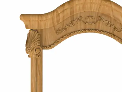 Carved picture frame STL 3D model 12
