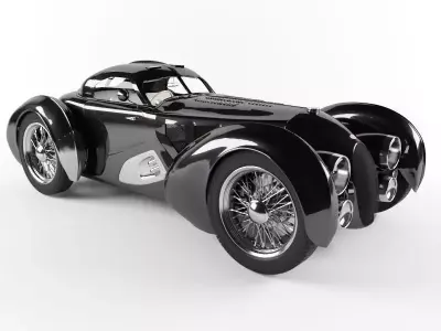 bugatti vintage car 3D model