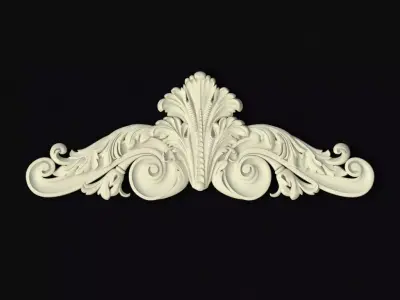 Central decor ornament for furniture 3D model 851