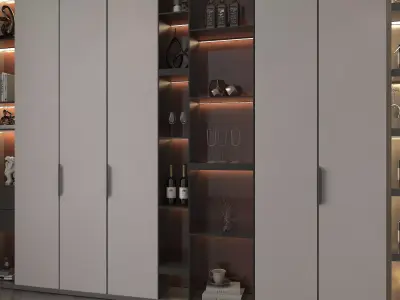Wine cabinet Rack Cellar 3D model