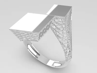 Gold spiral ring Free 3D print model
