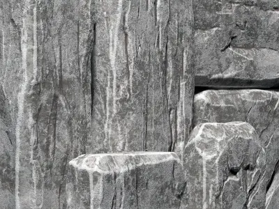 Slab stone rock big n1 3D model