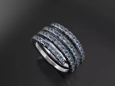 Snake ring 3D print model 13