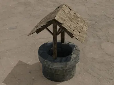 Wishing Well 3D model Low-poly 3D model