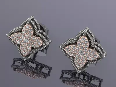 Brand Earrings Jewelry Gold MK-088 3D print model