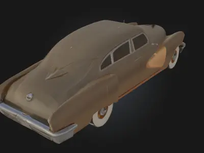 Golden Classic  Vintage Luxury Car Model for Retro 3D model