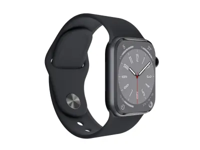 Apple Watch 8 Series - Midnight Case with Sport Band 3ds Max 3D model