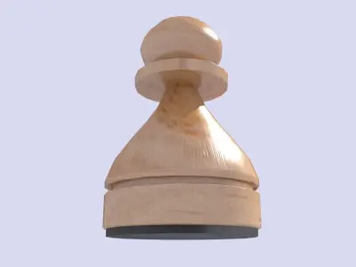 Classic Wooden Chess 3D model