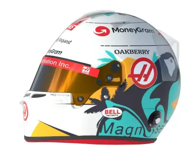 F1 Haas Helmets 2024 3D model