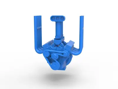 Engine V8 for Vintage Monster truck Scale 1 to 25 3D print model