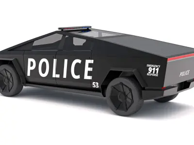 Tesla Police Cybertruck 3D model