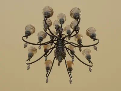 Classic chandelier Low-poly 3D model