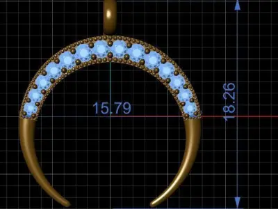 Moon Pendant 3D print model