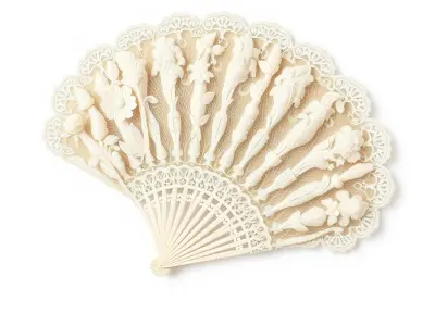 Ornate Lace Fan Decorative Model Pack Low-poly 3D model