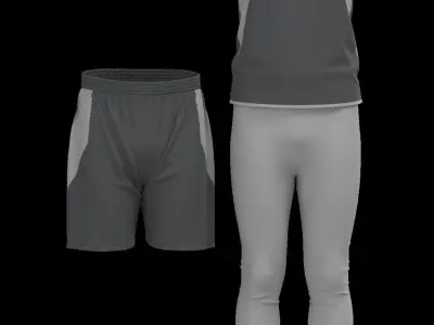 Male Sport Outfit Fitness Marvelous Designer 3D model
