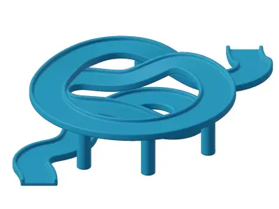 Plastic Architectural Complex Bridge Toy 3D model