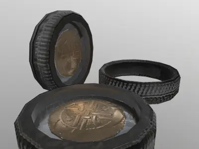 Low Poly Tire lens ring Free low-poly 3D model