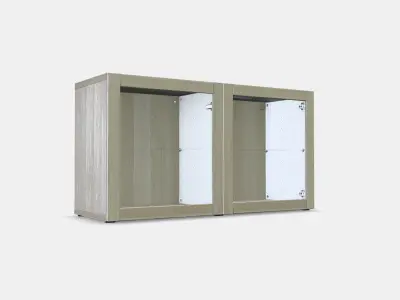 BESTA Shelf unit with glass doors 8 3D model