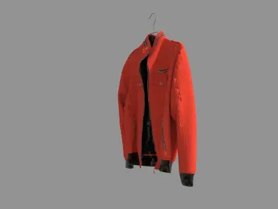 Fashion Men Jacket Red 3D model