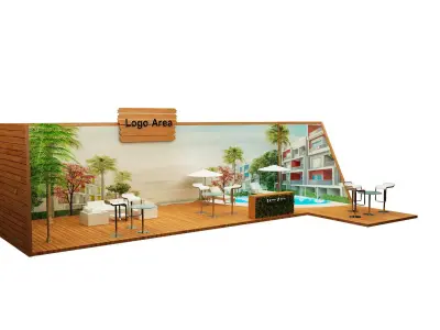 Booth Exhibition Stand a175  3D model