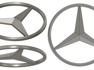3D Mercedes Benz Logo 3D print model