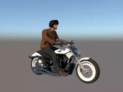 Moto Harley Davidson 3D model