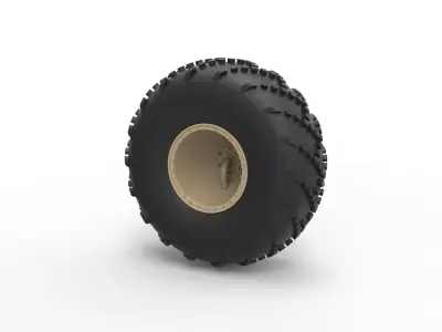 Offroad wheel 39 Scale 1 to 20 3D print model