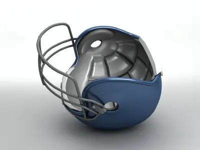 Football Helmet 3D model 5